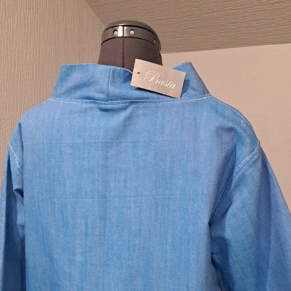 Asymmetrical Blue Dress - Picture 3 of 4